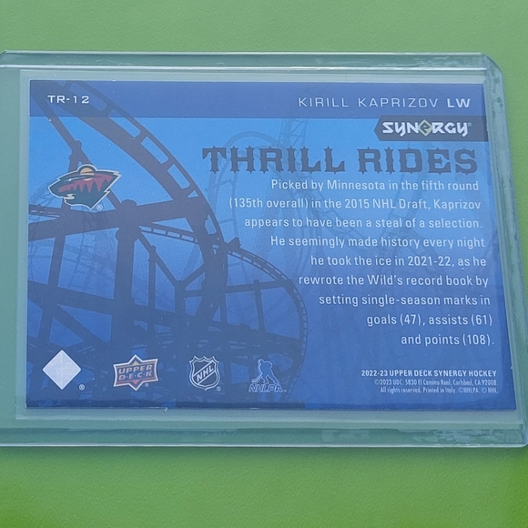 Kirill Kaprizov Minnesota Wild 2 Hockey Card Lot of Synergy 2030 & Thrill Rides - Picture 6 of 6